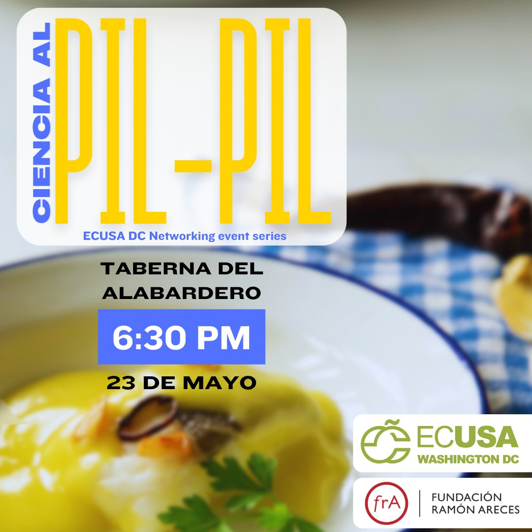 😃Join us in the Ciencia al pil-pil networking series, hosted by the #ECUSA chapter in D.C.! Don't miss out on the opportunity to connect with fellow professionals and enthusiasts. See you there! 📅 May, 23 ⏱️6.30 pm ➡️Registration: bit.ly/4brRdze