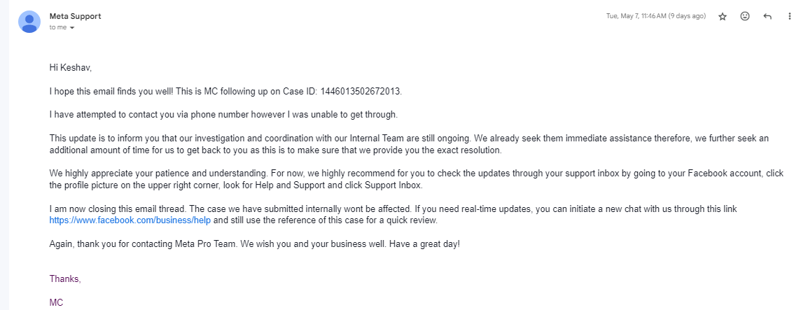 Mahavircouture's tweet photo. @Meta , your support team is a nightmare! Since November 2023, no one can DM @mahavirweddingcouture unless I follow them, and it's wrecking my business. Every case, including the last one (ID 1446013502672013), gets closed without any resolution. Please sort this out immediately! https://t.co/kBbuE1bKXd