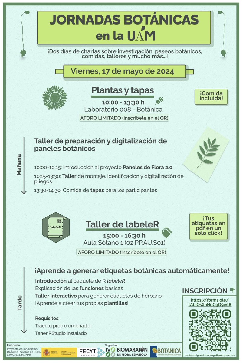 CIBC UAM (@cibcuam) on Twitter photo ¡Hoy comienzan las jornadas botánicas organizadas por <a href="/biologia_uam/">Departamento Biología UAM</a> !
Estad atentos a nuestras publicaciones para seguir las charlas de los investigadores del CIBC ¡Hoy comienzan las jornadas botánicas organizadas por <a href="/biologia_uam/">Departamento Biología UAM</a> !
Estad atentos a nuestras publicaciones para seguir las charlas de los investigadores del CIBC