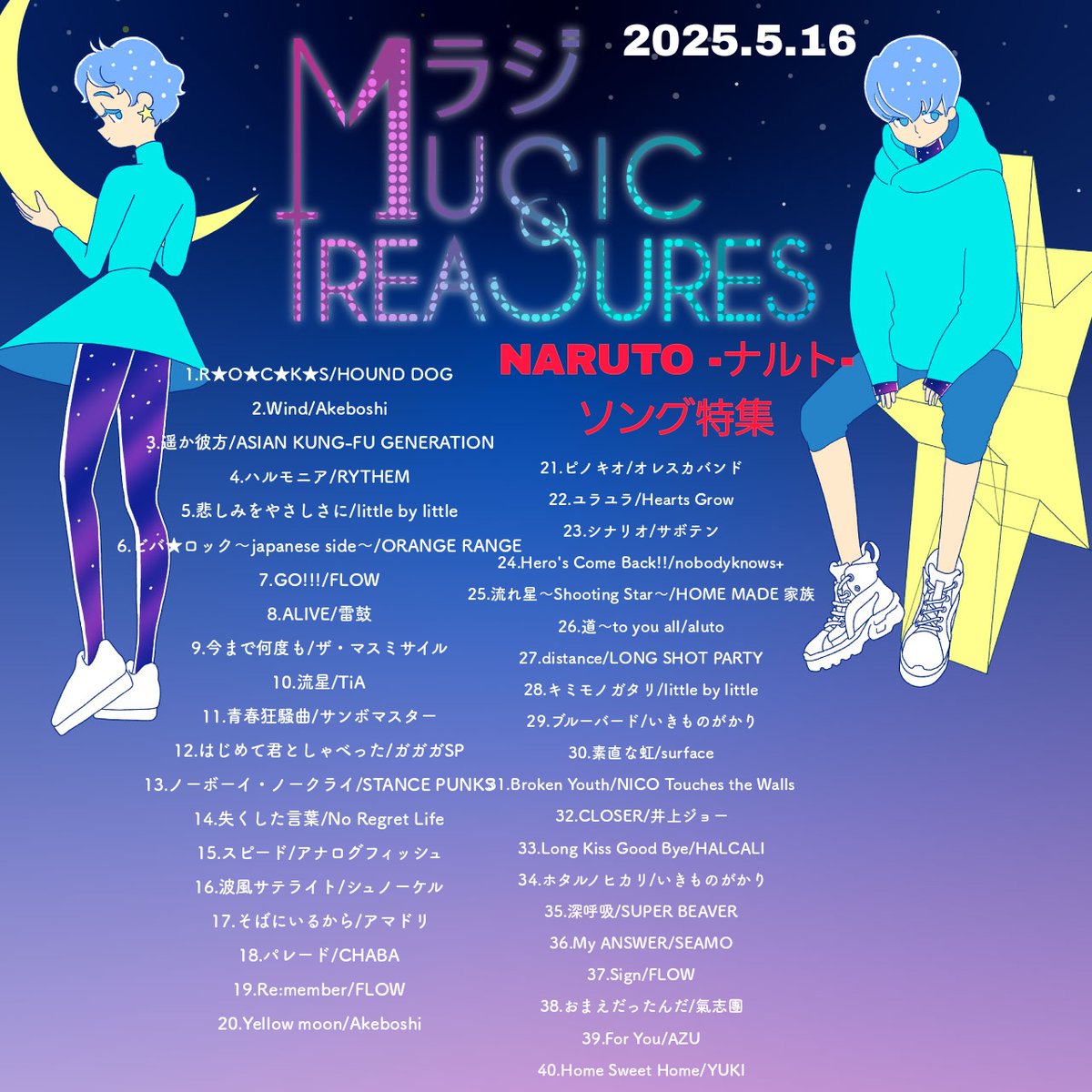 #MBSラジオ🦁Music Treasures　
⏰今夜26:30-29:15予定

𓈒𓂃NARUTO -ナルト𓂃𓈒𓏸
　　ソング特集

#ミュートレ で
NARUTOアニメソング
聴けるんだってばよ⌯૩૩

📻#radikoタイムフリー
1⃣radiko.jp/share/?sid=MBS…
2⃣radiko.jp/share/?sid=MBS…
3⃣radiko.jp/share/?sid=MBS…