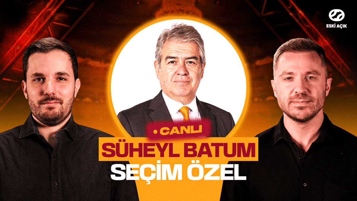 🗓️ 16 Mayıs Perşembe ⏰ 22.00 🦁 Galatasaray Başkan Adayı Süheyl Batum (@suheylbatum) Eski Açık'a konuk oluyor! 🎙️ @keremovet 🤝 @erincbilican 🔗 ytbe.one/Xo-cl4TZqNw