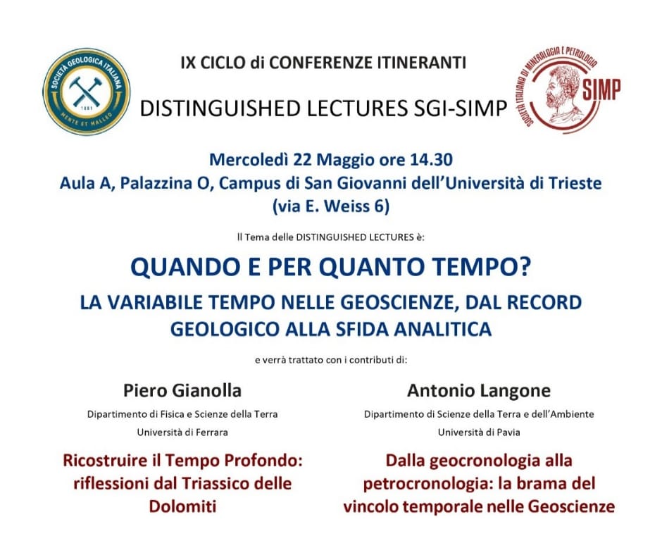 Distinguished Lectures SGI-SIMP 📅 Mercoledì 22 Maggio ⏱️ 14:30 📌 Università di Trieste