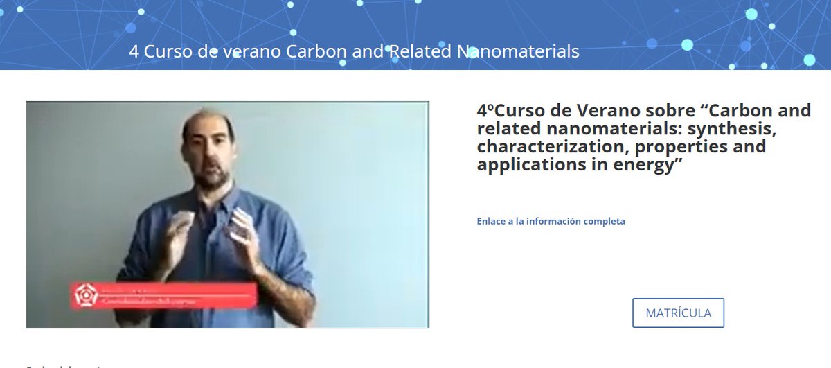 Raúl Arenal, ARAID en @INMAdivulga @LMA_UNIZAR, imparte el 4⃣º Curso de Verano @CexUnizar sobre “#Carbono y #nanomateriales relacionados: síntesis, caracterización, propiedades y apps en #energía” @RSEQUIMICA

📆15/07/2024 al 19/07/2024
🌎Jaca (Huesca)

👉cursosextraordinarios.unizar.es/curso/2024/4th…