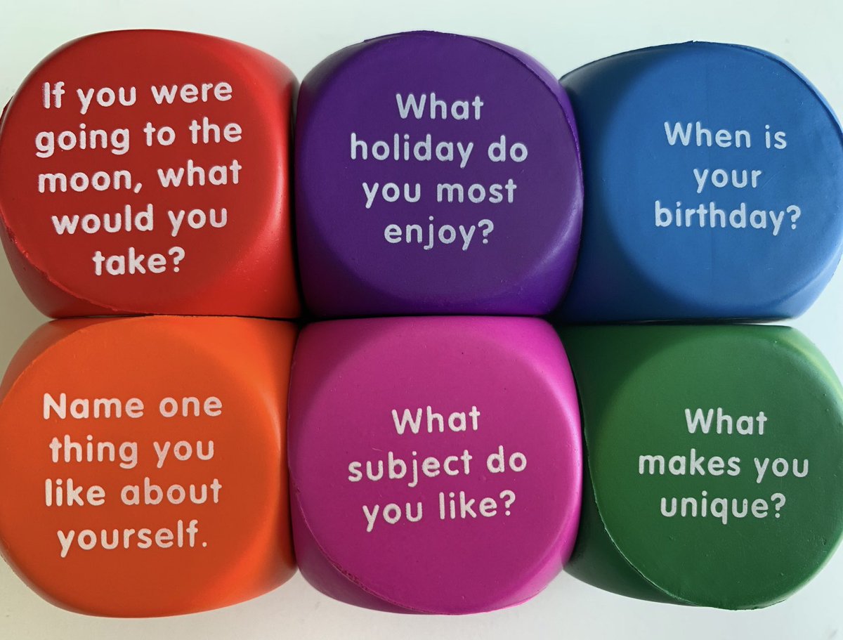 We have been exploring lots of different ways to gain the views of the children and YP we are working with. One of the resources we are using are conversation cubes. What would be your answers? #PupilViews #EduTwitter #TwitterEPs