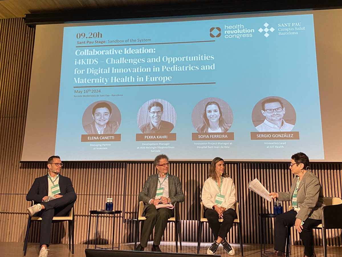 Our participation in the @HRC_Barcelona kicks off: #i4KIDS #i4KIDSEUROPE: Challenges & Opportunities for Digital Innovation in Paediatrics and Maternity Health in Europe! Come and join us! 🤗