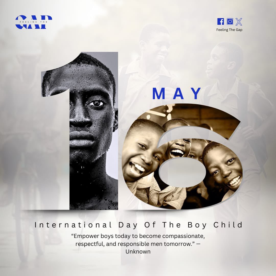 From all of us at <a href="/ProjectFeel_Gap/">Feeling The Gap Project</a> we wish every boy a happy International Day. May you become men who’ll grow into responsible, accountable and refined men.

#internationaldayoftheboychild