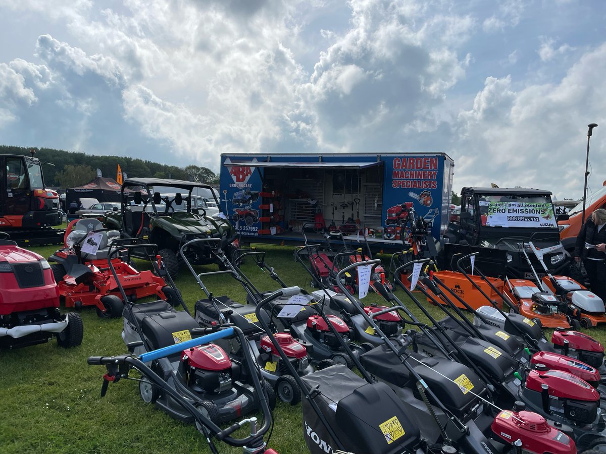 🚜It's showtime at @DevonCountyShow! Great to see lots of fantastic stands including BAGMA Members @DevonGardenMach and @AbaGroundc45616 all set up and ready for a busy couple of days. #showseason #countyshow #BAGMAMembers
