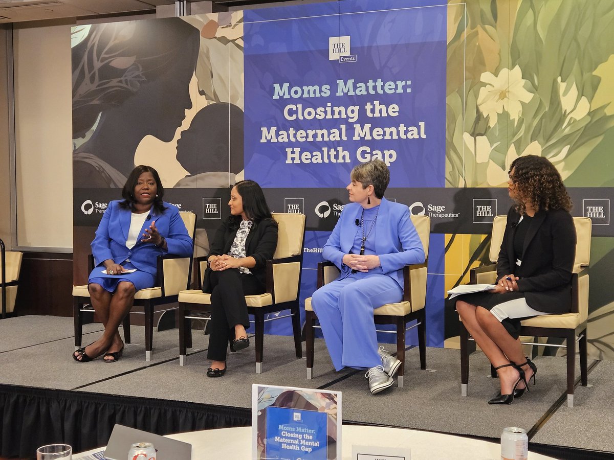 Glad I can be here to hear such amazing panelists talk about #maternalmentalhealth this morning. Truly a crisis we must address with 1:7 women developing #postpartumdepression, few diagnosed and fewer treated. #MMH #maternalhealth