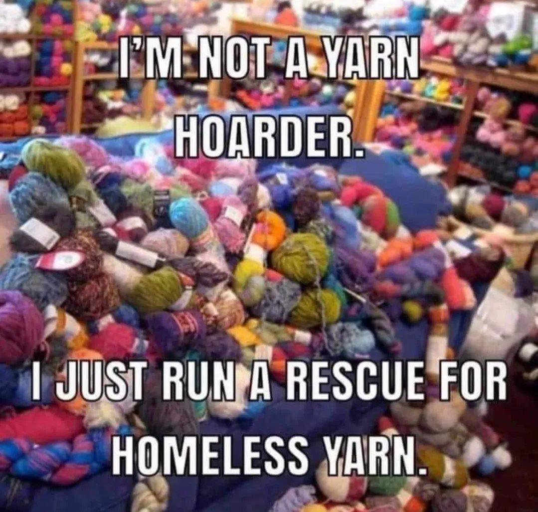 I'm helping! 🤪😂🤪 #yarn #fiberartist #ourmakerlife #crochet #crocheting #crocheted #crochethumor #yarnhumor #happy #humor #cute #love #funny #lol #lmao #diy #funnymeme #howtocrochet #crochetmeme #memes #handmadehumor #handmade #makersofinstagram #crochetersoftheworld #meme