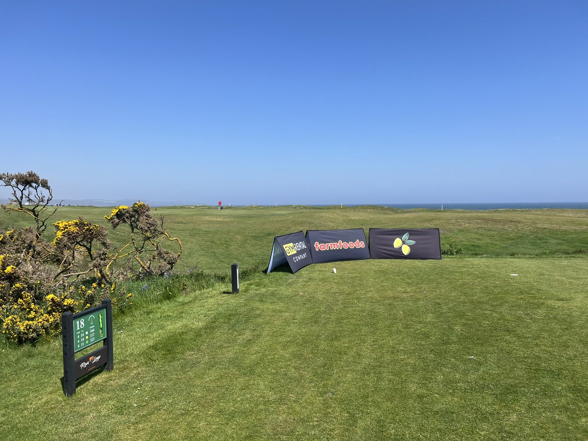 Great that @PaulLawriegolf continues to bring @tartanprotour to the stunning 1562 course @Montrosegolflin Gloriously sunny, but a stiff breeze coming off the North Sea so the big hitters on 18 are waiting for the green to clear!