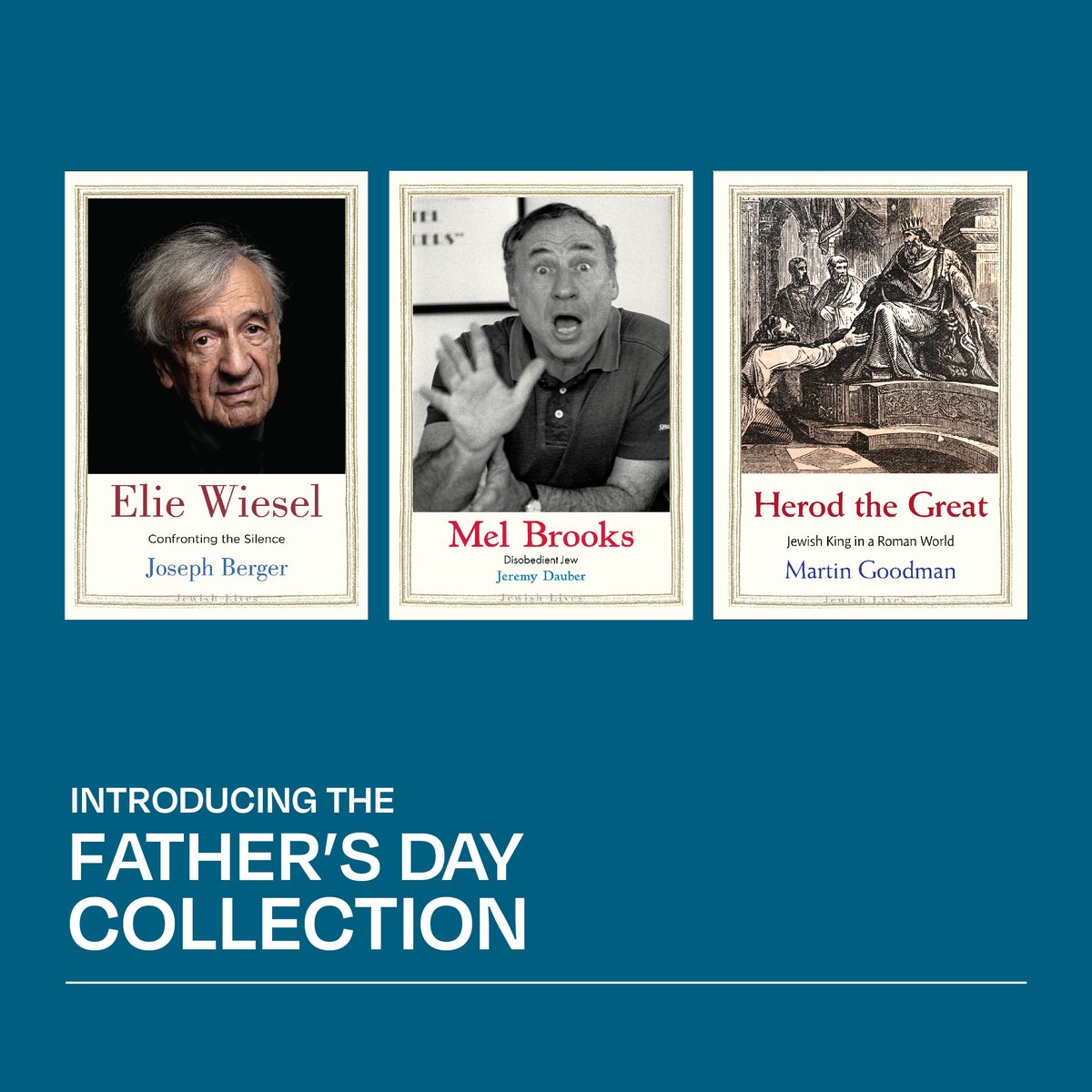 This Father's Day, give the gift of Jewish Lives with biographies of three larger-than-life legends. Available only at jewishlives.org/collections/fa…