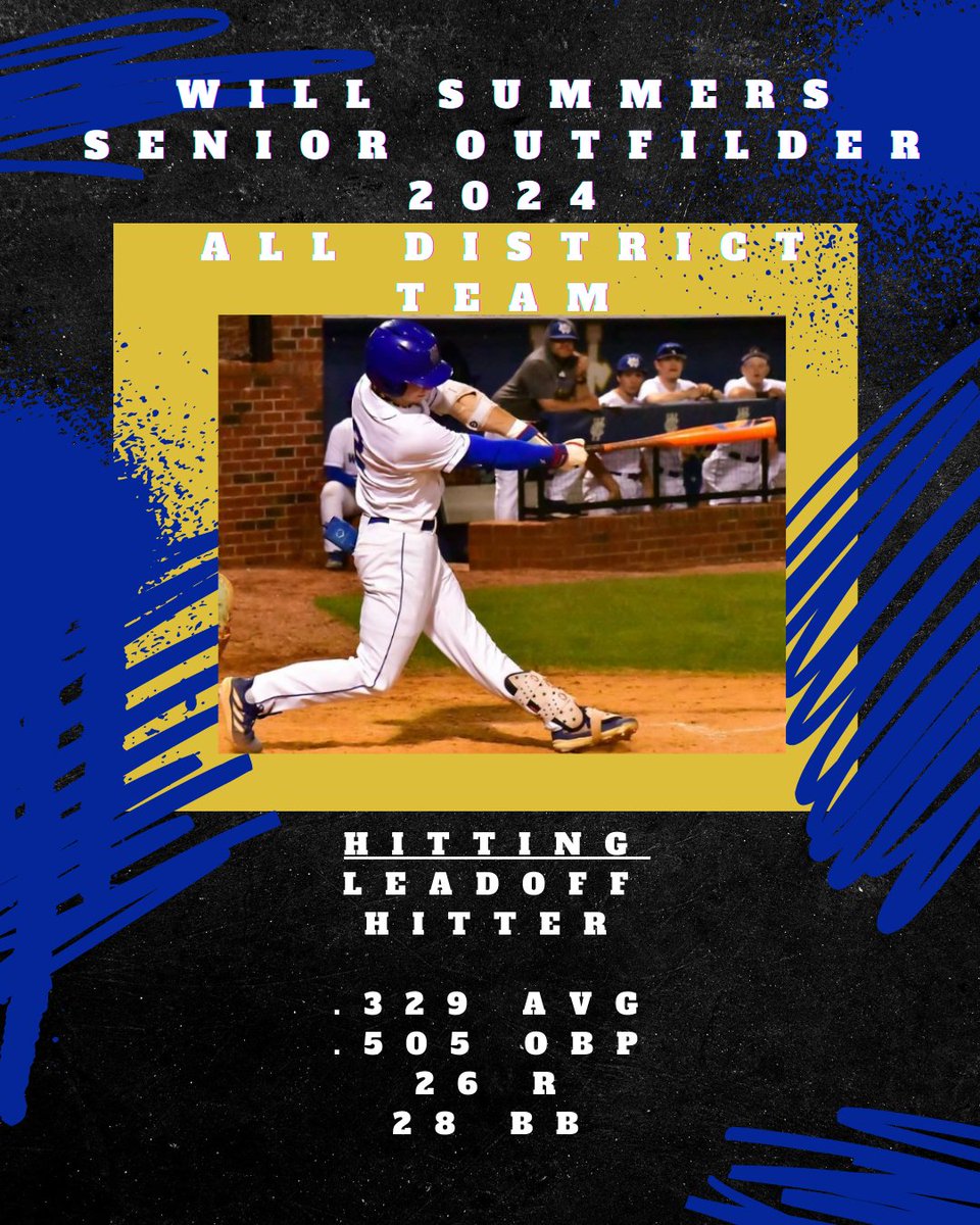 Summers has been the table setter for our lineup for 2 years now! He battled through a hand injury this year and continued to be a leader for our team! Just found ways to get the job done. Proud of you Will! @wcsn16 <a href="/WilsonCentralHS/">WCHS</a>