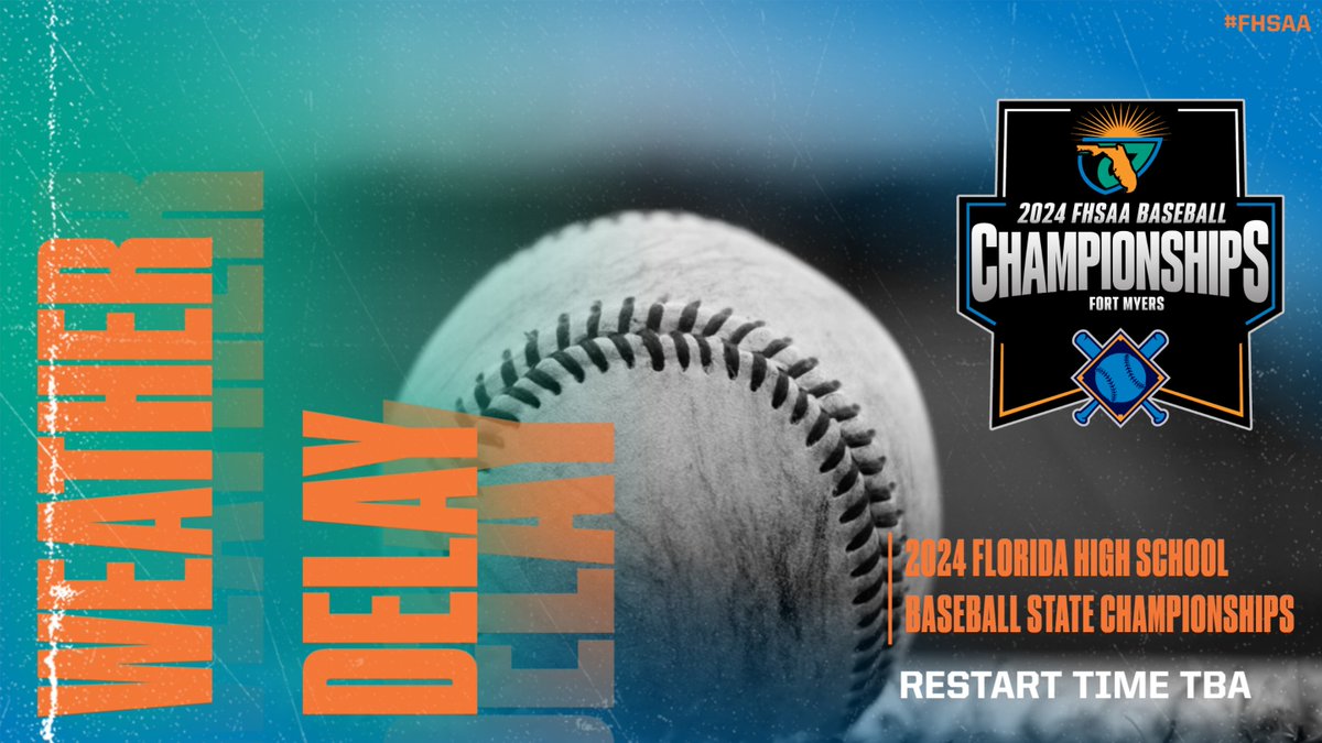 🚨WEATHER DELAY 2024 #FHSAA Baseball #StateChampionships ⚾️🏆 are currently in a lightning delay. The Class 6A Semifinal game between @BdaleathleticBC & @BuchholzSports at Hammond Stadium in Fort Myers will not start at 10 a.m. as scheduled. Additional updates to follow…