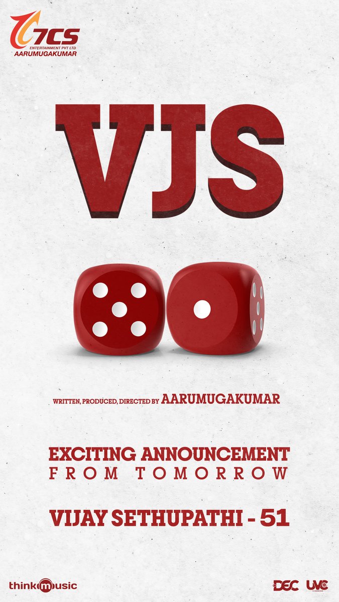 7CsPvtPte's tweet photo. here we are ❤️❤️❤️
Let’s Begin🔥
#VJS51
#VijaySethupathi51 
Updates Loading ▶️▶️▶️

 #MakkalSelvan 

@VijaySethuOffl  @Aaru_Dir @justin_tunes @rukminitweets @iYogiBabu  @R_Govindaraj @rajNKPK @DivyaPillaioffl @Denes_Astro @yogeshdir @thinkmusicindia @proyuvraaj @sathishoffl https://t.co/pbeGGGuJyM