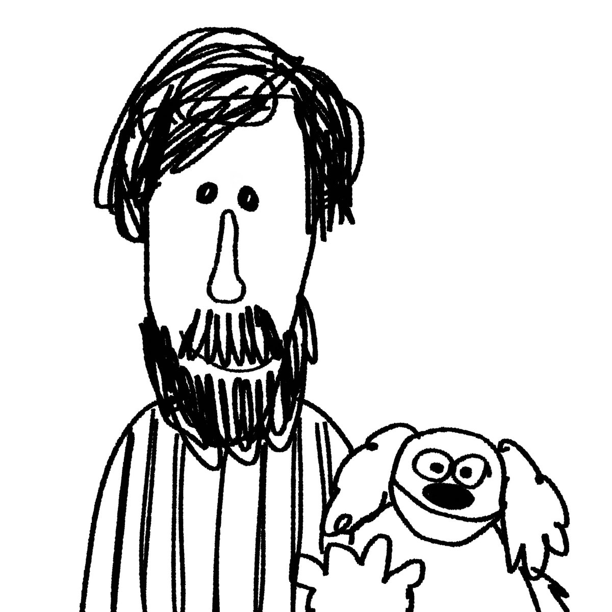 trying #MuppetationalMay, but giving myself 60 seconds to complete each drawing on my phone. day 16: Jim Henson