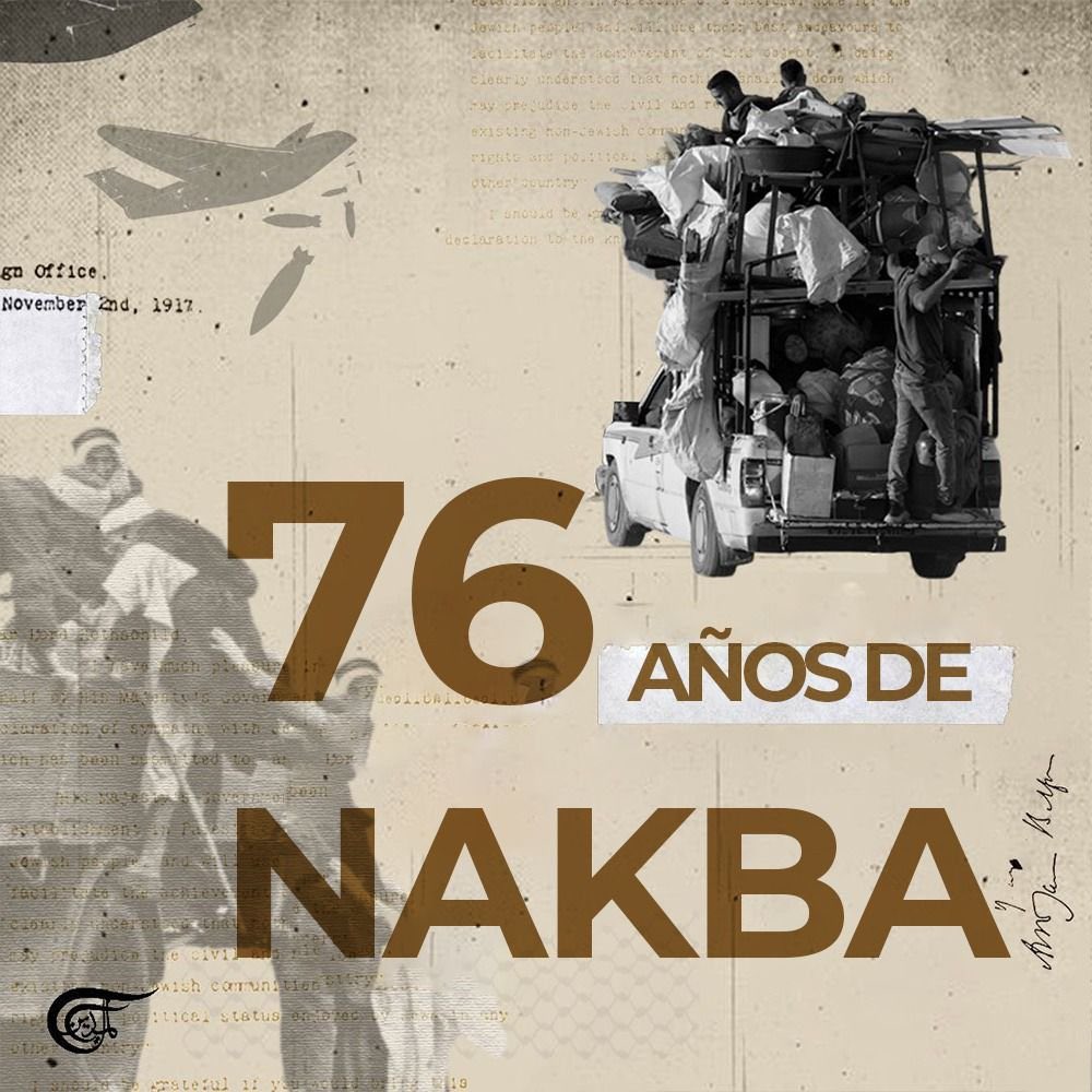 Ayer el mundo conmemoró 76 años de la Nakba, cuando más de 750 mil palestinos fueron expulsados de sus hogares, exterminio que continúa hoy bajo las bombas de Israel. #Cuba reitera su solidaridad con #Palestina e insta a detener la masacre. Nuestra posición es clara e invariable.