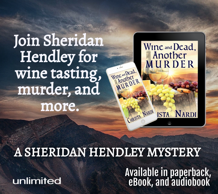 Wine and murder. A murder in a vineyard provides an excuse for Sheridan Hendley, amateur sleuth, and her friends to visit local vineyards. They discover more than great wine and forge new friendships. #Cozymystery #Bookboost FREE with KU.
books2read.com/WineDead