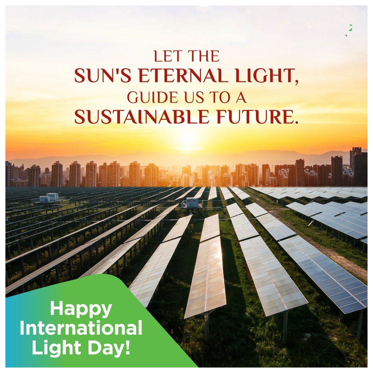 Today is @UNESCO’s #InternationalDayOfLight💡 Let's celebrate the magic of light in all its forms and pledge to live in harmony with nature. It is a reminder of the role light plays in science, culture and art, education, and sustainable development. #ForOurPlanet🌍 #ActNow🏁