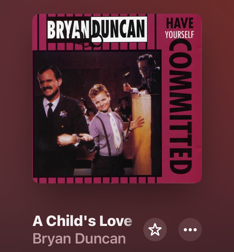 Today’s fave @Bryan_Duncan /@LunaticFriend2 song is “A Child’s Love”
#bryanduncan #lunaticfriend #JesusIsComingSoon #IFollowJesusBecause #ItsInTheBible #HeresYerSign #WordsToLiveBy #nutshellsermons #Jesus #Music #cool #awesome