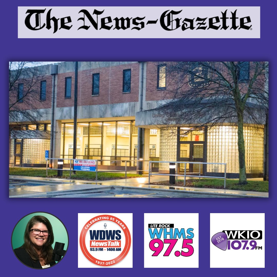 - Post office changes put on hold

- Two less-expensive Village Mall properties sold through auction

- Illinois-Northwestern to play at Wrigley Field

I’m covering these stories & more from @News_Gazette newsroom on @wdws1400 @whms975 & @wkio1079

#chambana #news #radio