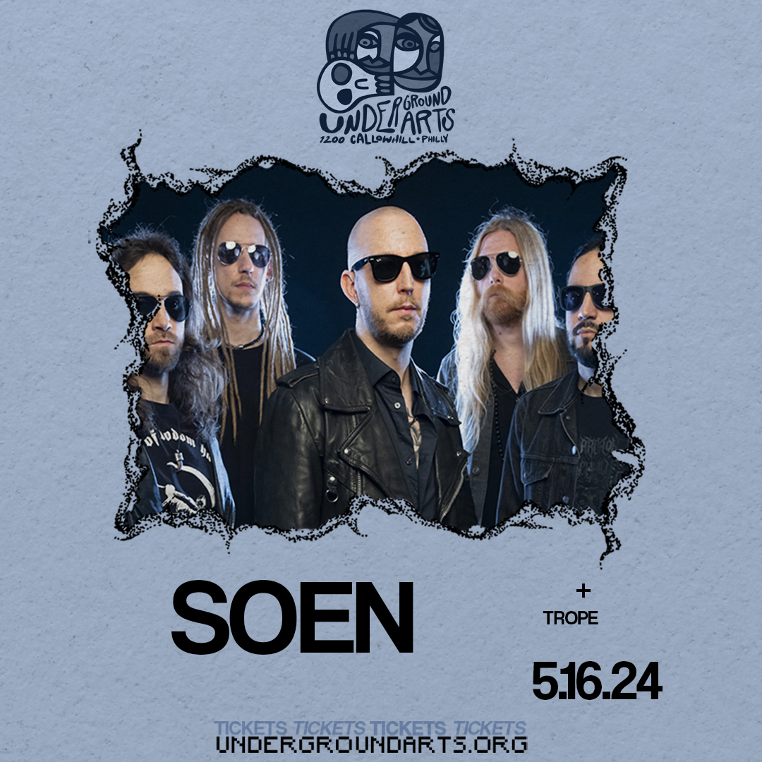 **Tonight @ UA** Soen brings their North American tour to the stage with support from Trope 🕷️ - Tickets online + at the door > link.dice.fm/UA_SOEN