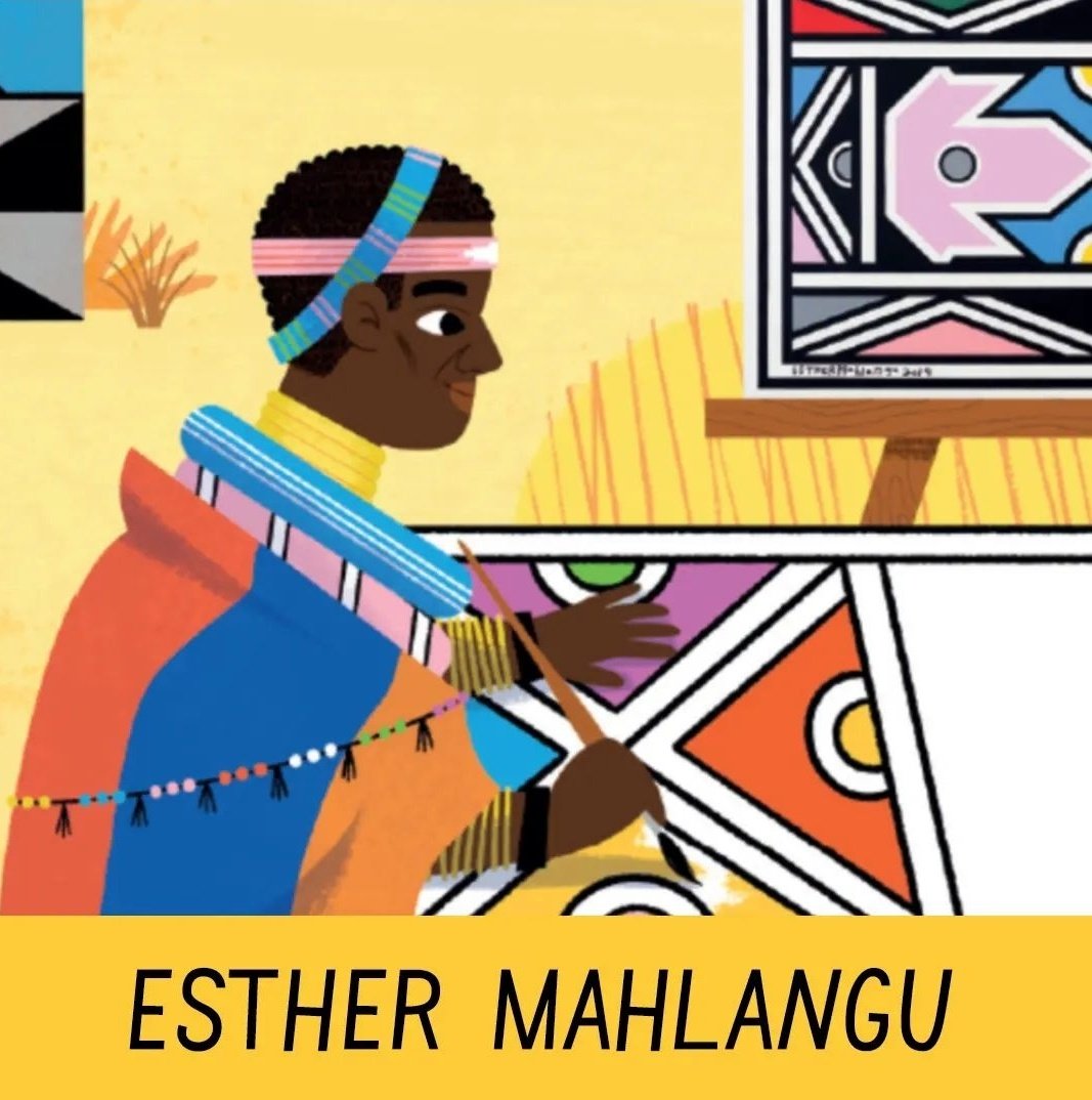 “When others see my art and feel hope or happiness it feels like a celebration, a ceremony of life’s beauty … To those who want something from me, I offer hope' - Esther Mahlangu. Illustration by @yesurrey 🌞