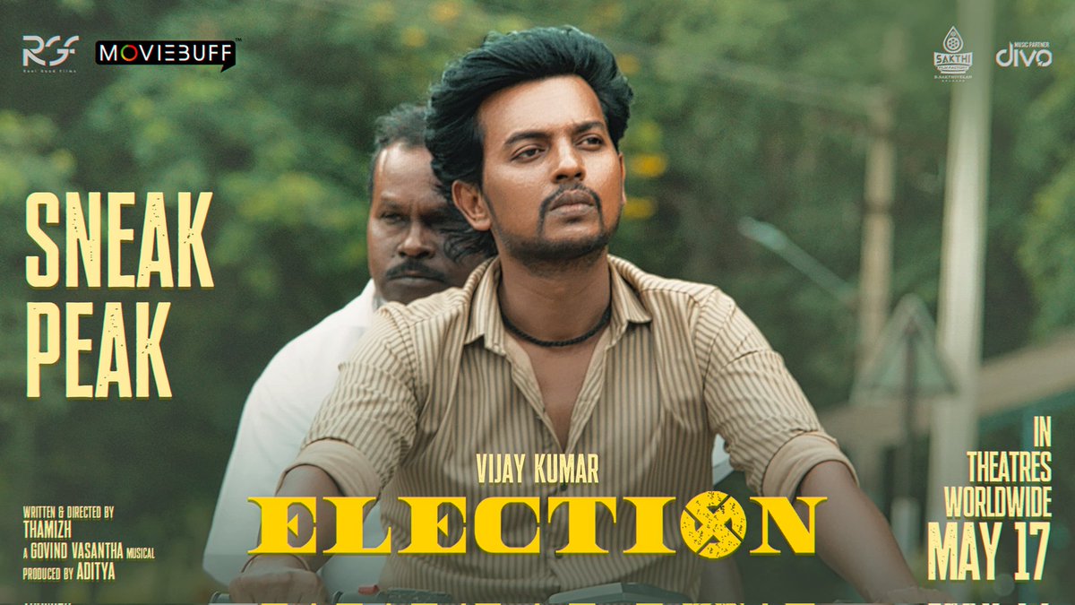 Here's the sneak peek from the ultimate political drama #ElectionMovie hitting theaters tomorrow! Watch the sneak peek youtu.be/HWlWJoT57AU Book your tickets now : linktr.ee/electionmovie #ELECTIONfromMay17 #ELECTION #RGF02 @Vijay_B_Kumar @reelgood_adi #Thamizh
