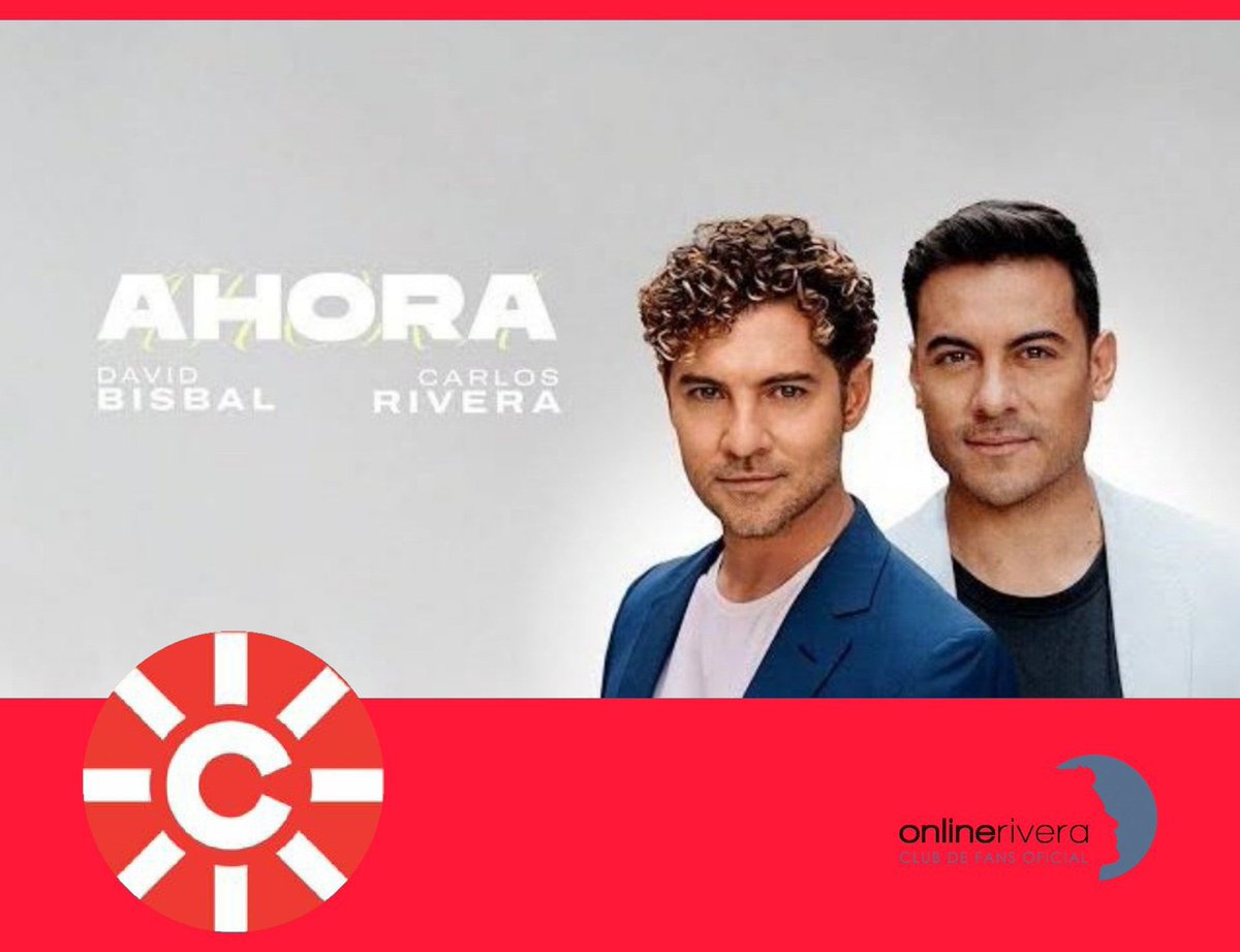 Hola @mrodriguezofi nuestro voto por #Ahora, gran colaboración de nuestro  CarlosRivera
Y @davidbisbal para que llegue al 
#N1CanalFiesta19 de @canalfiesta 

#RiveristasOnline 🤍

@SonyMusicSpain @UniversalSpain