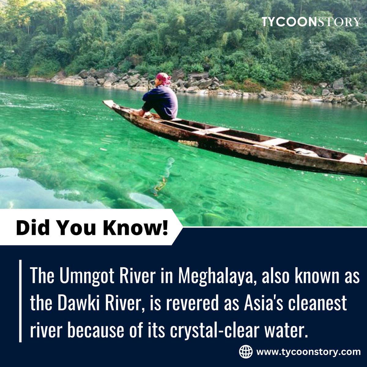 #DidYouKnow

#umngotriver #dawkiriver #cleanestriver #CrystalClearWater #meghalayabeauty #naturalwonders #asiatravel #riverconservation #environmentaltreasure #scenicbeauty #culturalheritage #naturalwonders #riverecology

tycoonstory.com