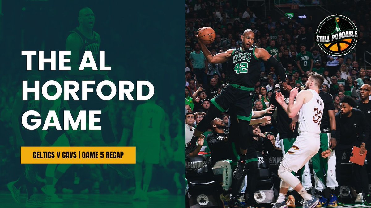FREE PREVIEW ON YOUTUBE: Live from the depths of the TD Garden, Jam Packard, Brian Robb, and Jay King take you through the Celtics Game 5 victory over the Cleveland Cavaliers to win the series 4-1. Al Horford was PUMPED and JACKED and you should be too! youtu.be/T4T7ea2a-Mw