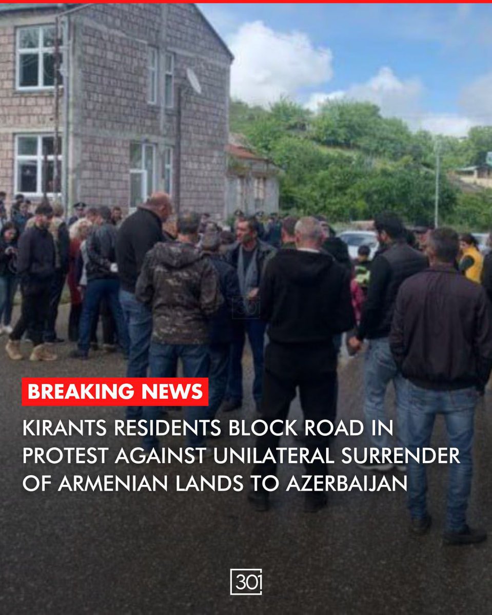 Members of the 'Tavush for the Homeland' movement are traveling to Kirants to assess the situation firsthand and support the citizens' protests. Once again, Kirants villagers have blocked the road. 'Pashinyan has stifled our country and handed over the bridge to Azerbaijan with
