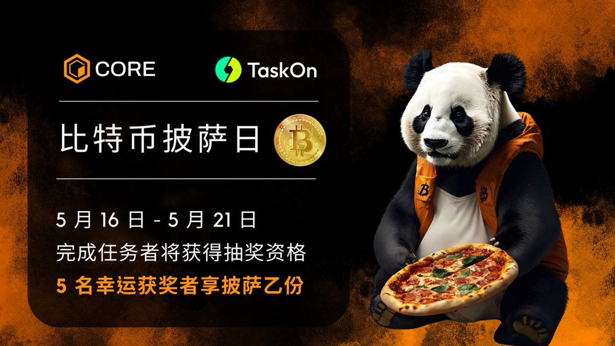 🍕身为#Bitcoin 比特币信仰者不得不知道的节日-- #BitcoinPizzaDay 🟧 比特币披萨日💰 🍕无论你是#Bitcoin  持有者，或#CORE 持有者，撇开故事，这都一起来享用一份Pizza吧！幸运的五位获胜者将能够获得每人热腾腾披萨乙份！一起庆祝比特币披萨日！  🔥活动详情： a. 追踪 ...