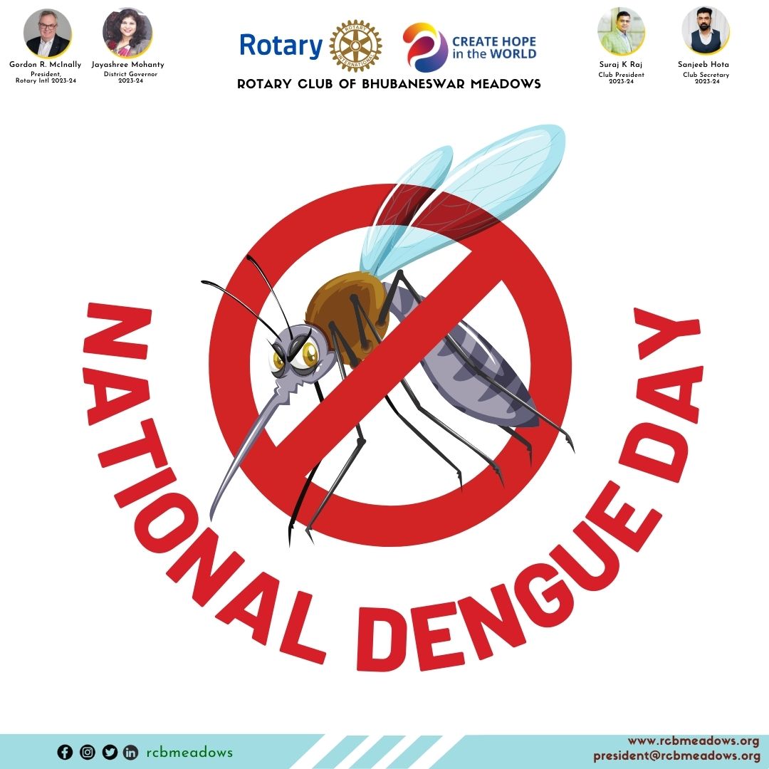 On this National Dengue Day, let's unite to eliminate mosquito breeding grounds. Remember to empty stagnant water, use mosquito repellents, and keep your surroundings clean. Together, we can prevent dengue! #NationalDengueDay #RCBMeadows #FightDengue