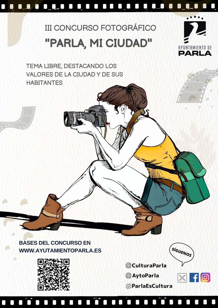 No pierdas la ocasión de mostrar lo que más te gusta de #Parla. Participa en el III Concurso Fotográfico 'Parla, mi ciudad', organizado por @CulturaParla, @GemaGmagt, hasta 31 de mayo. Primer premio de 400€, edición y exposición de la serie fotográfica. ayuntamientoparla.es/noticias/se-po…