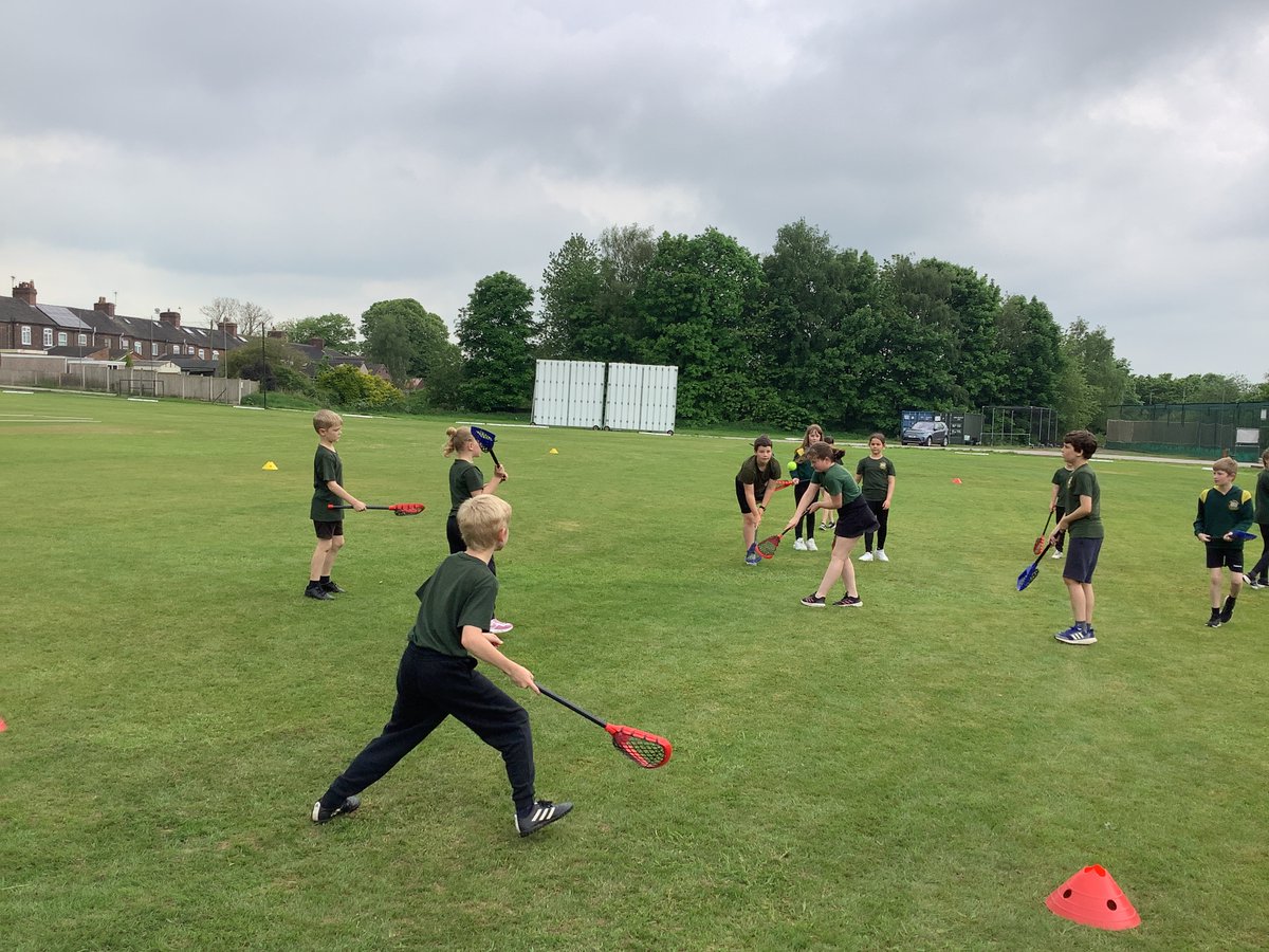 primary_meadows's tweet photo. Years 3, 4 &amp; 5 have had a great morning up at @leycettcc this morning competing in rounders, football, dodgeball and lacrosse provided by Mr Skellern &amp; @ASMSportsuk  . The children really enjoyed themselves and showed some great sportsmanship skills. https://t.co/plL841UQXW