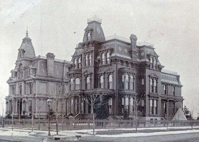 Detroit Michigan. 

“The Boeing House, left, and C.R. Mabley mansion. Both were razed in the early 1900s-1910s.” 

Squatters 

Incredible Old World buildings destroyed. 

Endless examples like this.