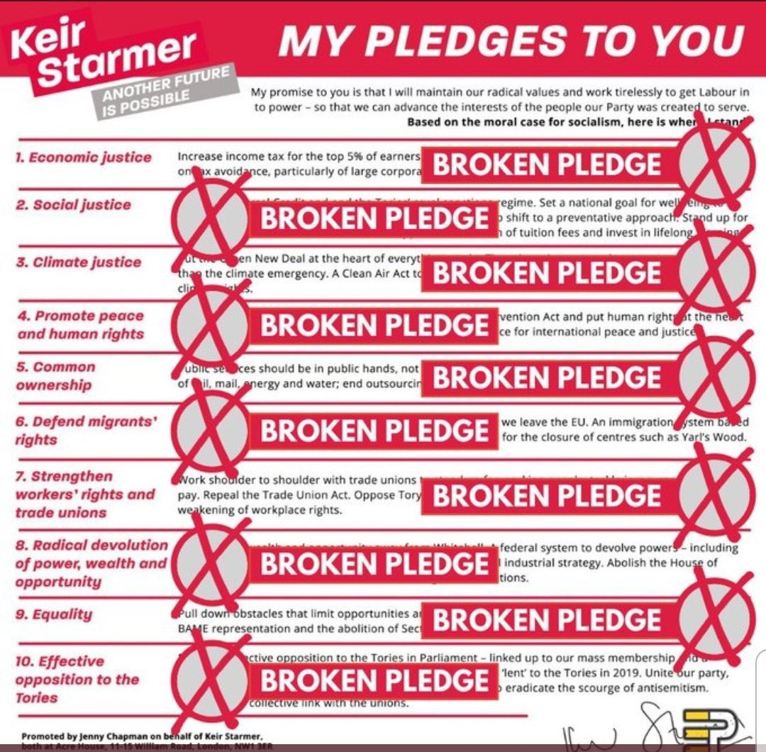 You couldn’t make this shit up. 
@UKLabour concedes the word ‘pledge’ has become worthless because of trust. Nothing to do with @Keir_Starmer breaking every pledge he’s ever made.
A dangerous, gaslighting liar, Starmer is as trustworthy as Boris Johnson.
#Labour #KeirStarmer