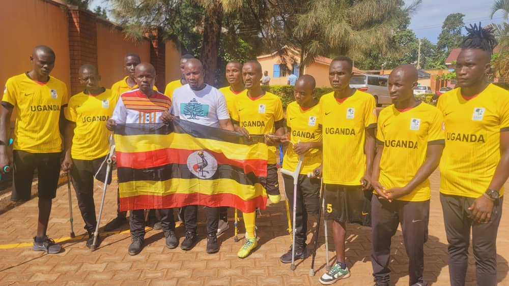 Office of the National Chairman-NRM Public Relations Officer Mr Kintu Moses has on behalf of SPA Namyalo Hadijah flagged off the Uganda Paralympic Team to Egypt where they will be participating in the African Amputee Football Cup of Nations. #TovaKuMain2026 #OncMasaka4M7