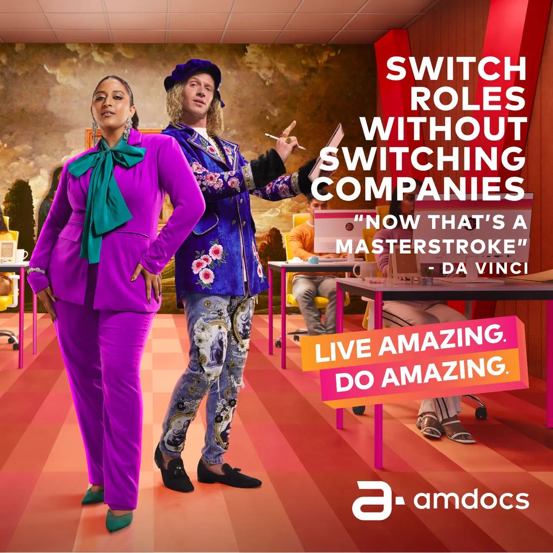 Join the team with an amazing new role. And then another role, And another, And another. Grow your career with us, do amazing things at Amdocs. Visit amdocs.com/careers #LiveAmazingDoAmazing #AmazingIsNow