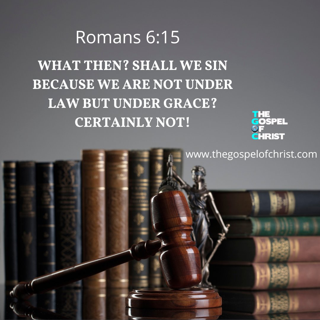What then? Shall we sin because we are not under law but under grace? Certainly not!

Romans 6:15
 #romans #grace #law #DailyBibleVerse #TGOC #TheGospelOfChrist #Bible