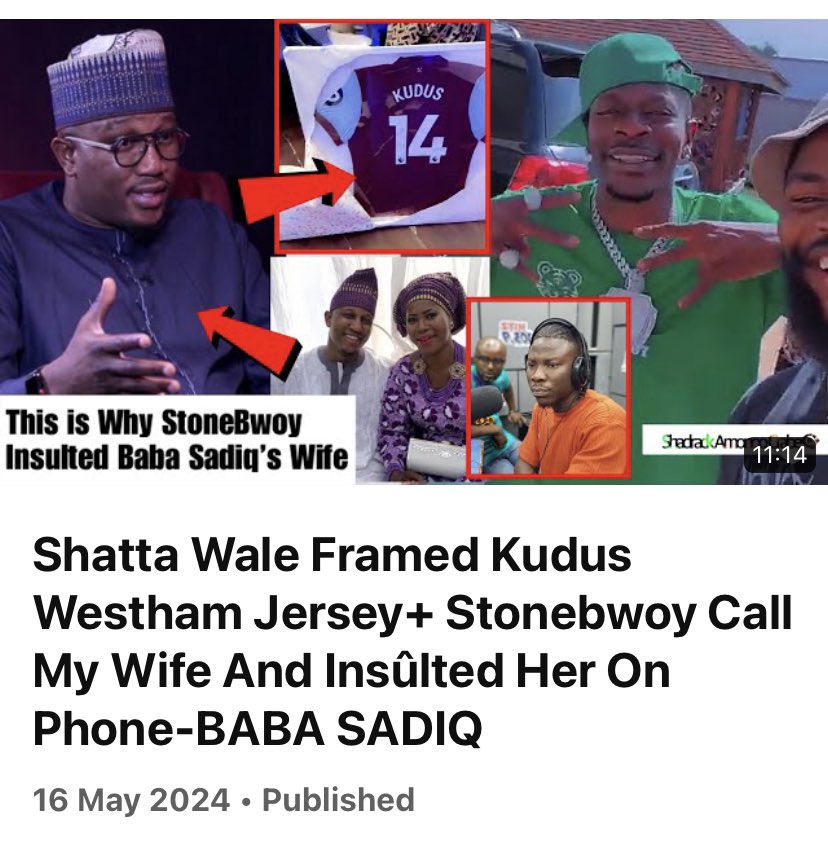 • “ StoneBwoy Called My Wife On The Phone And Insûlted Her, Because He was Not Comfortable With My Opinion” 

- Former 3 Music Boss, Baba Sadiq Made Shocking Revelation About StoneBwoy Disrespecting His Wife..

• “If Someone Gift You Something From their Heart, You Have to