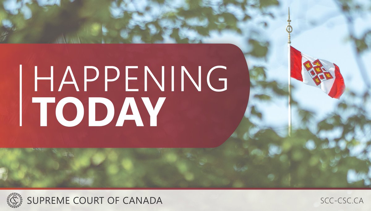 Today at 9:30 a.m. ET, the Court will hear Sanis Health Inc., et al. v. His Majesty the King in Right of the Province of British Columbia. Watch live: scc-csc.ca/case-dossier/i…