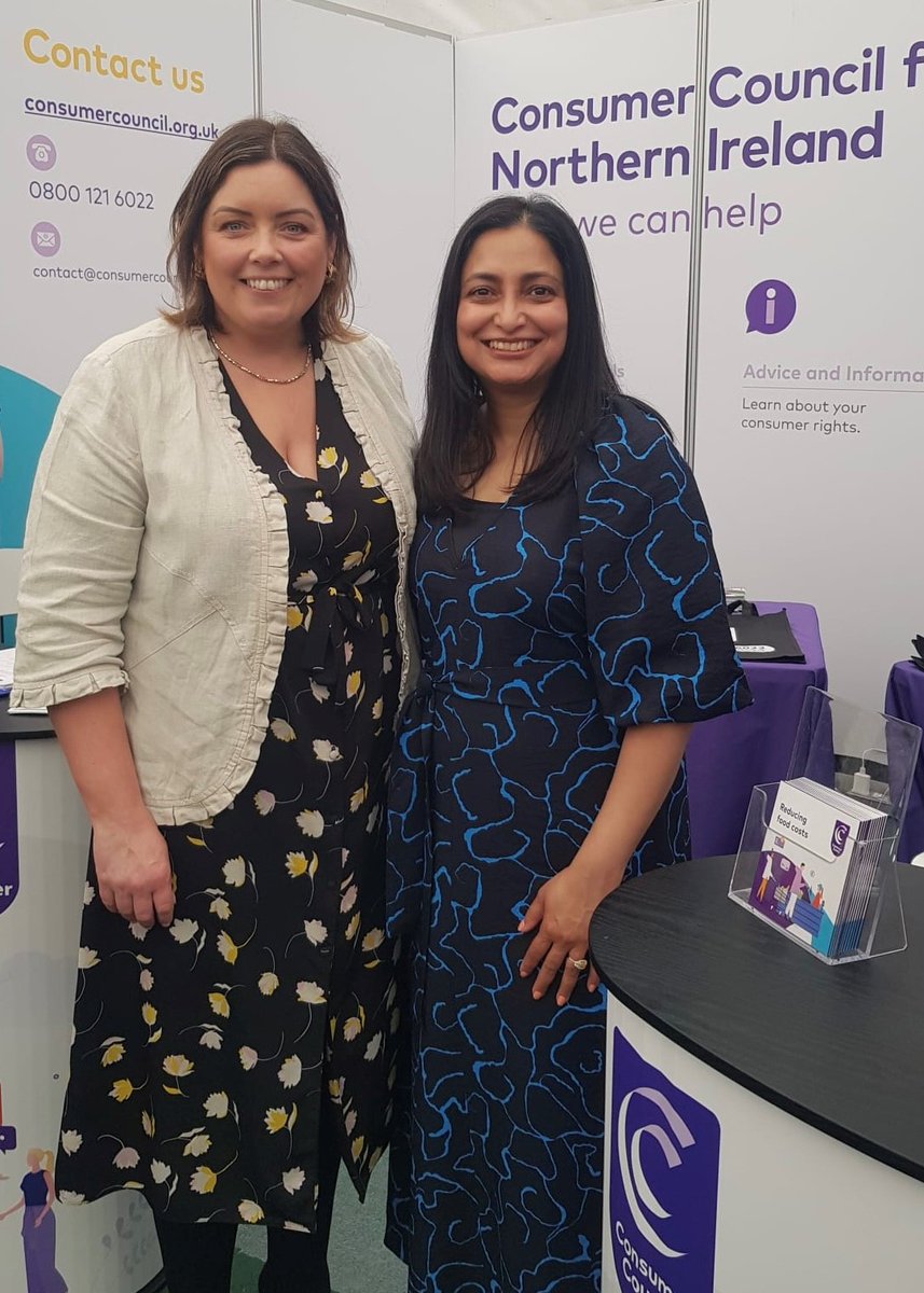 It was great to engage with @DeirdreHargey at the @balmoralshow today, discussing @Economy_NI's economic vision, the work of the Consumer Council & the current consumer landscape. We’re looking forward to continuing to help consumers over the next few days at the Balmoral Show.