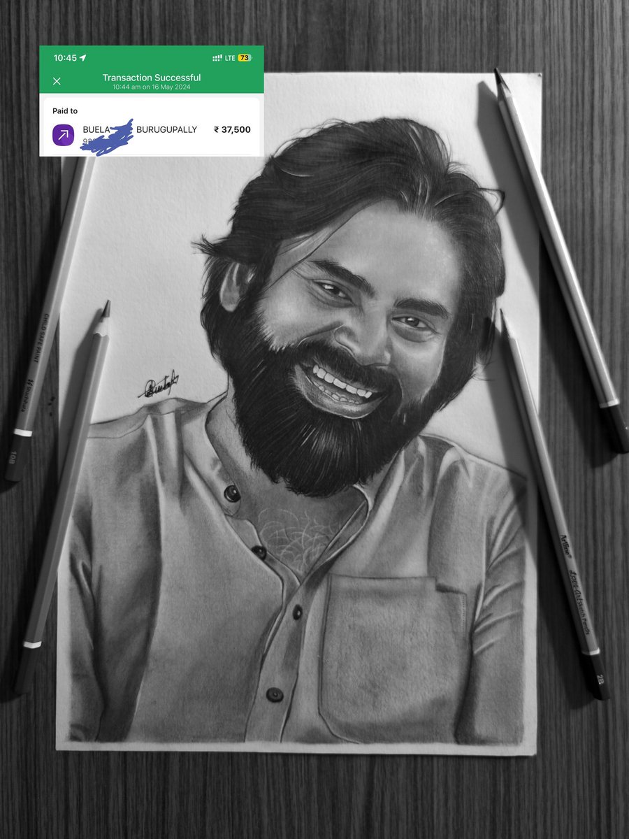 🦁💥 Art Sold for whopping price of INR 37,500/- 💰 TO @PawanKalyan sir hardcore fan Dr. Puneet Thadipathri ❤️🙌🏻 #Pawankalyan #Janasena #JanasenaParty #AndhraPardesh #pspk @JanaSenaParty