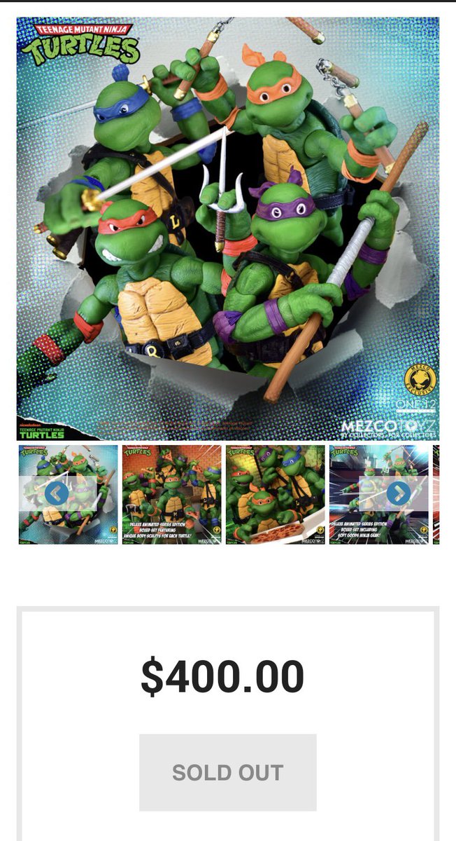 Sold out !
Hope everyone that wanted one got one. #Mezco #TeenageMutantNinjaTurtles