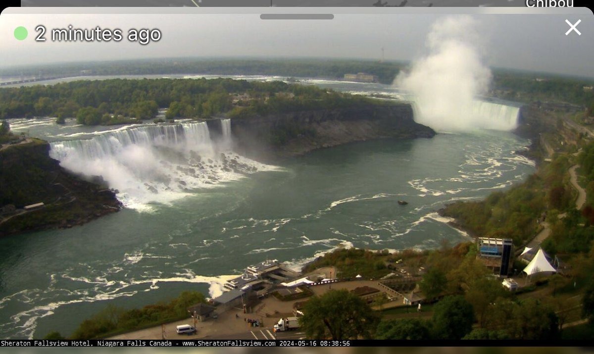 Webcam at Niagara Falls Ontario this morning