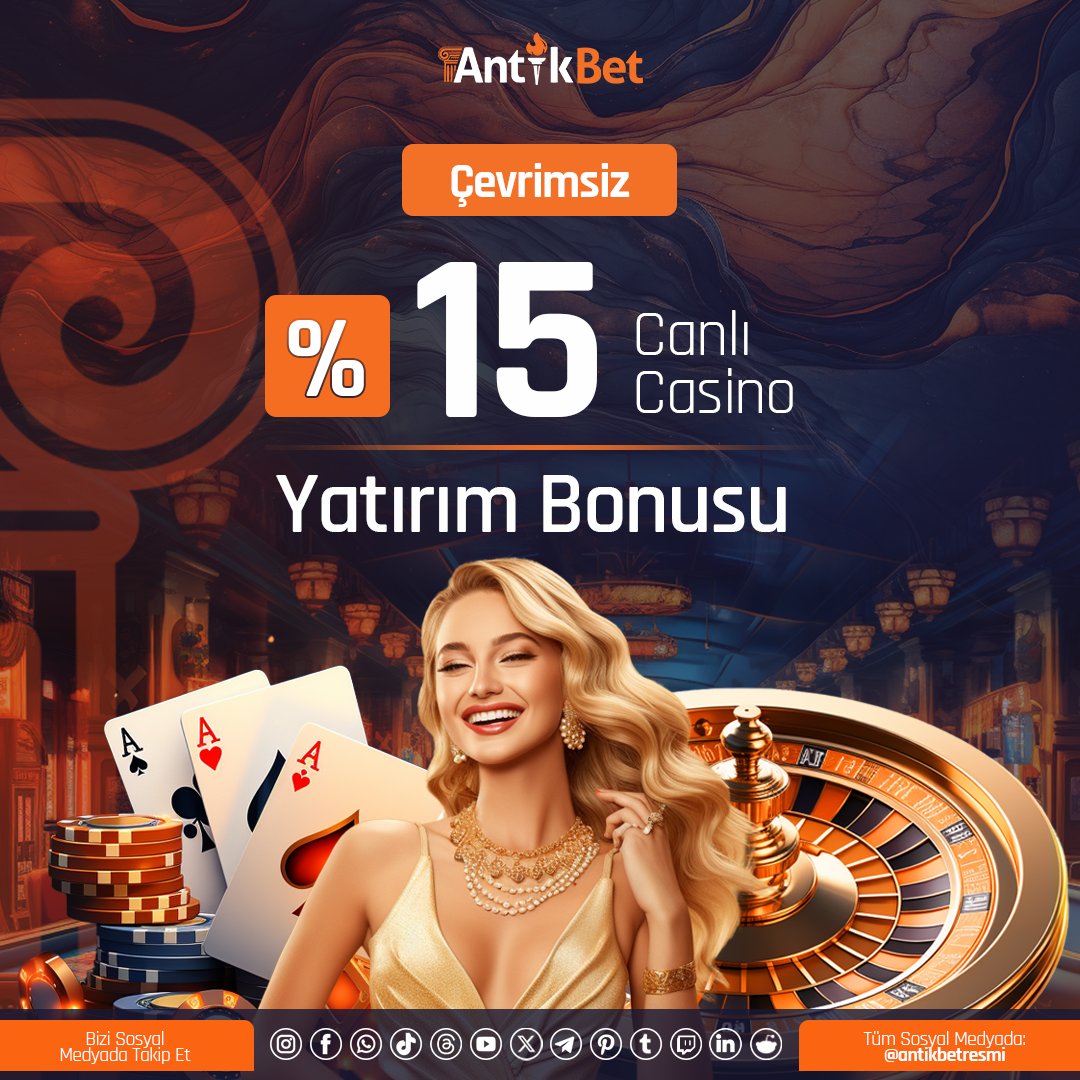 🎲#Antikbet'te , %15 Çevrimsiz #CanlıCasino Yatırım Bonusuyla Kazanmaya Hemen Başla❗️ 🎁 Antikbet'te #Casino Keyfi Başlıyor❗️ 🏆 Antikbet Sadakat Programı ile Kazanmanın Vazgeçilmez Yolu❗️ 🚀#Bonus AL: antikbetortaklik.com/r/Antikbet #freespin #freebet #bahis #denemebonusu #slot #bet