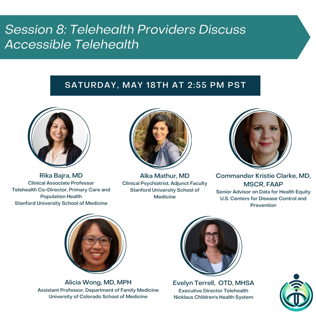 2 days till the Stanford Disability & Telehealth Conference! Join Session 8 on Accessible Telehealth to explore strategies for accommodating patients and supporting providers/staff with disabilities. Let's make telehealth truly inclusive! #DocsWithDisabilities #Telehealth2024