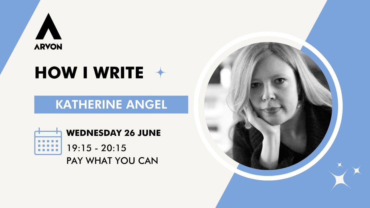 Pay what you can for our weekly session offering insights into the writing techniques of exciting writers at work today. Katherine Angel, the author of the internationally acclaimed Tomorrow Sex Will Be Good Again, joins us on Wed 16 June. Booking 👉 arvon.org/writing-course…