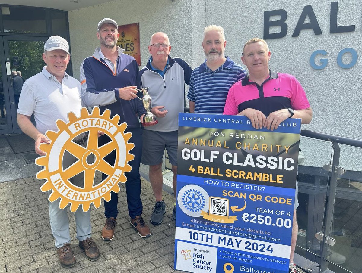 Great to be back in @BallyneetyGC this week to present the trophy to the winners of the 2024 Don Reddan Golf Classic! Congratulations to the team led by James McCarthy of JMC Fabrication 🏆